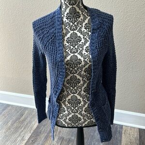 American Eagle Outfitters Blue Knit Cardigan